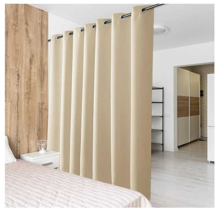 Zasłona zaciemniająca 254x240cm kolor beżowy