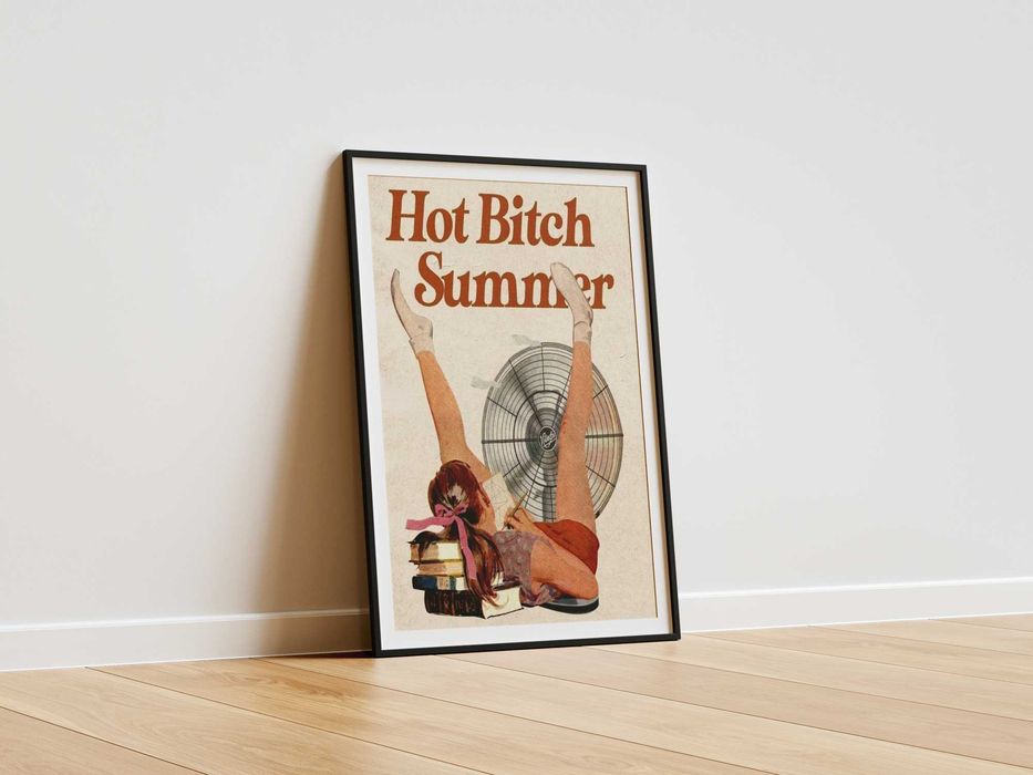 Plakat Hot Bitch Summer Vintage style