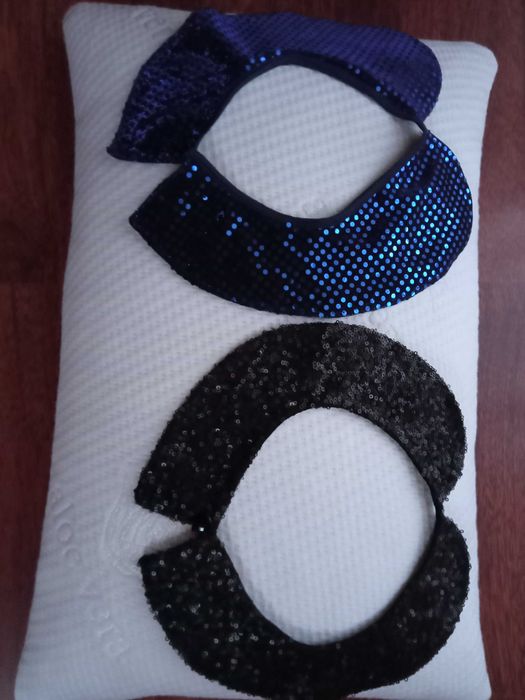 błyszczące kołnierzyki ozdobne-2szt