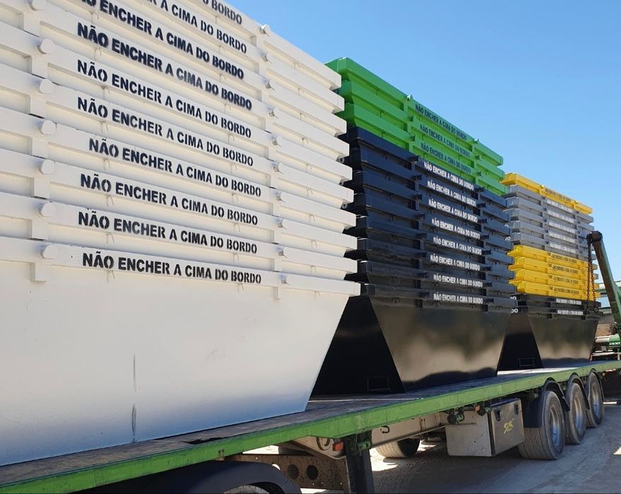 contentores e carrinhas para recolha de todo o tipo de entulho e lixo