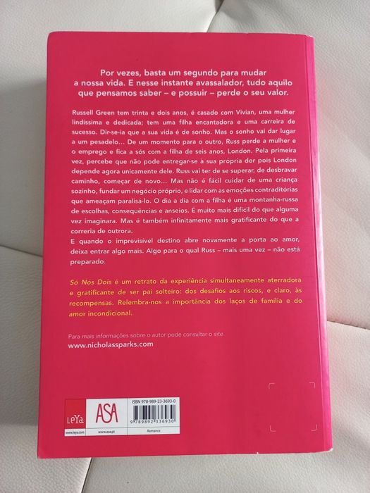 Livro  romance " So nos dois " de Nicholas Spark.como novo