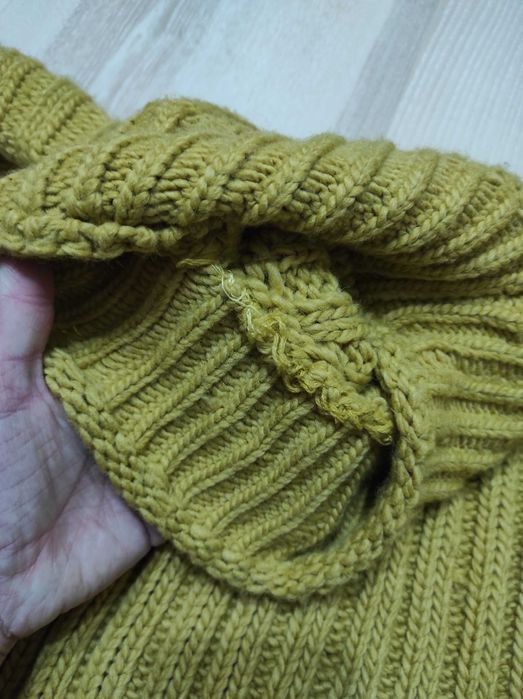 Теплий в'язаний светр oversize, светр тепла в'язка під горло H&M