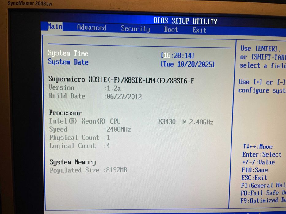 Сервер 1U Supermicro X8SIE-F, Intel XEON X3430 (2.40 Ghz), 8Gb DDR3