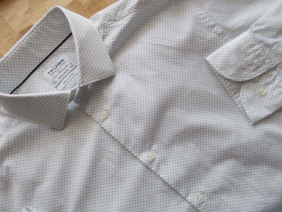 XL T.M.LEWIN PREMIUM Designerska 2 Fold Nowa Koszula XL 42/43 cm UK