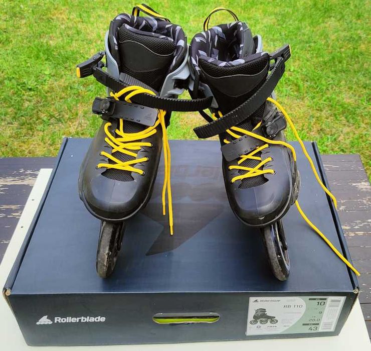 Rolki Rollerblade RB 110 3WD (r. 43) + kask + ochraniacze