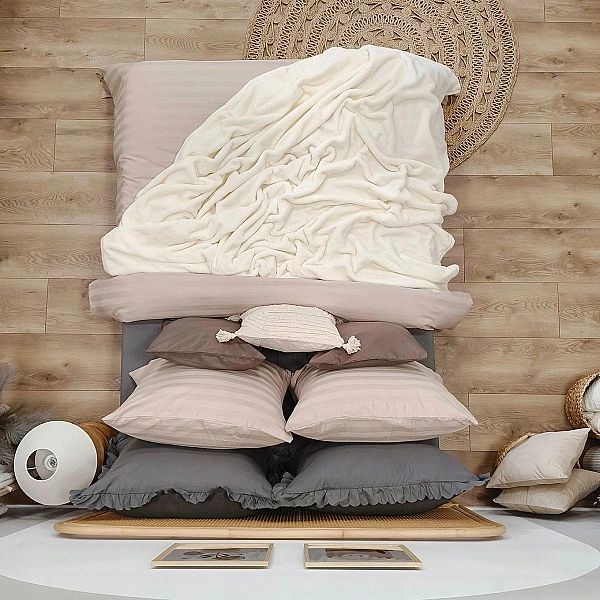 Koc 200x220 akrylowy jednolity ciepły GRUBY pled na łóżko YASEMIN krem