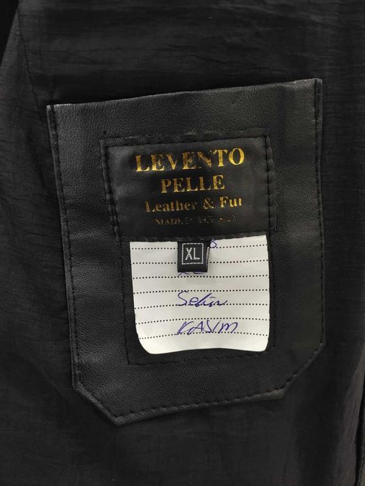 Куртка чоловіча шкіряна весна / осінь Levento Pelle leather & fur XL