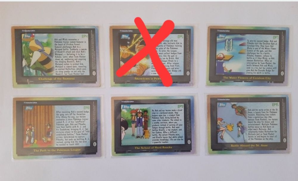 Cartas pokemon topps series 2 - episodios holo