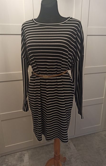 New Look Maternity dzianinowe sukienka tunika w paski