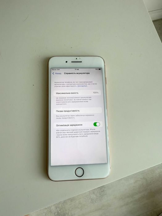 Телефон Apple iPhone 8+ PLUS 256 Gb Gold ОРИГІНАЛ Neverlock 100%