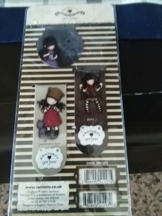 Marcadores de Livros Magnéticos Boneca Gorjuss e  LetrasFiguras Disney