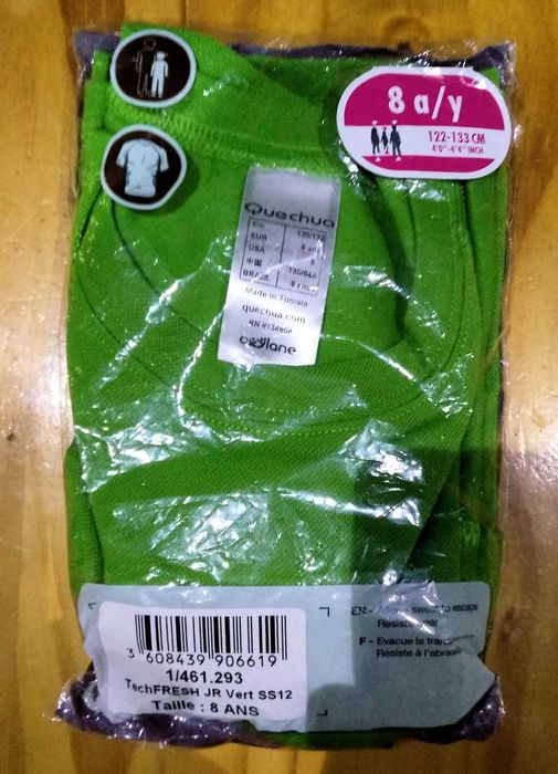 Calcão Bermuda + Camisola Técnica Criança Quechua Novos!