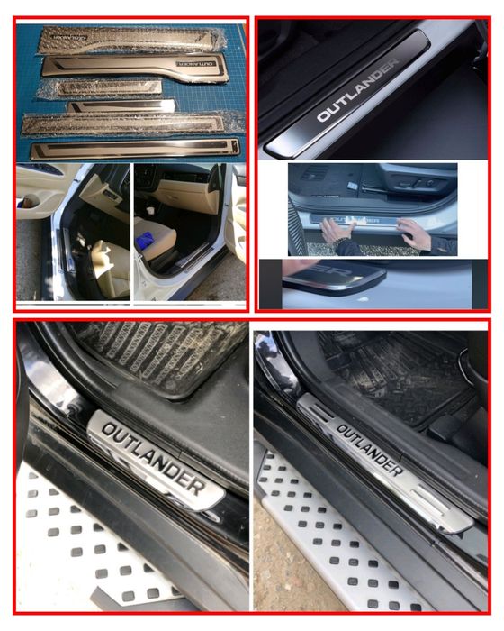 Накладки на пороги Mitsubishi Outlander 3, Mitsubishi Outlander 4
