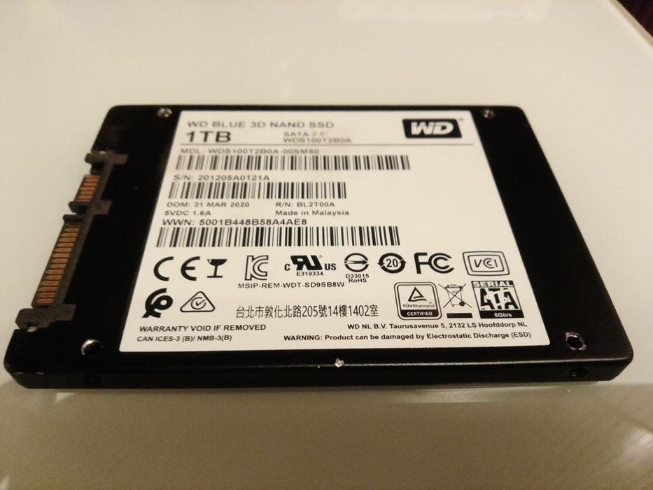 SSD SATA 2,5" 1TB Western Digital
