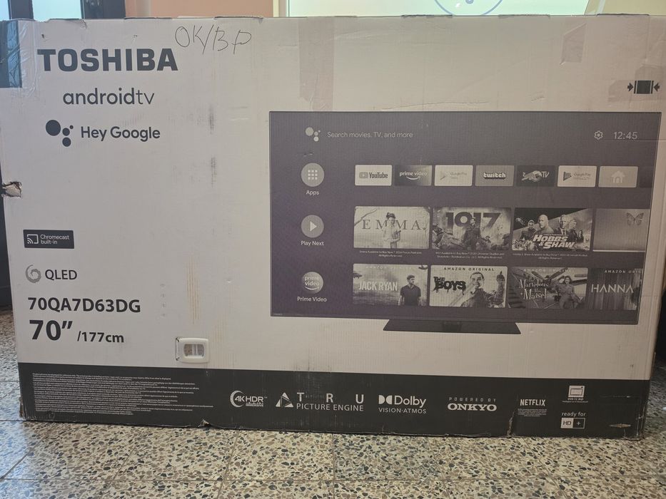 Telewizor marki Toshiba 70 cali Android Nowy Przywieziony z Niemiec