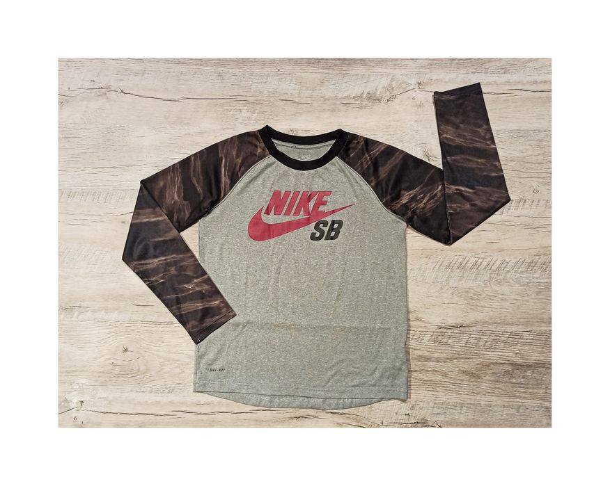 Nike Sb Dri-fit bluzka z długim rękawem 134 146 szarą moro czarna spor