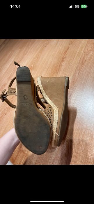 Buty na koturnie brązowe roz. 37