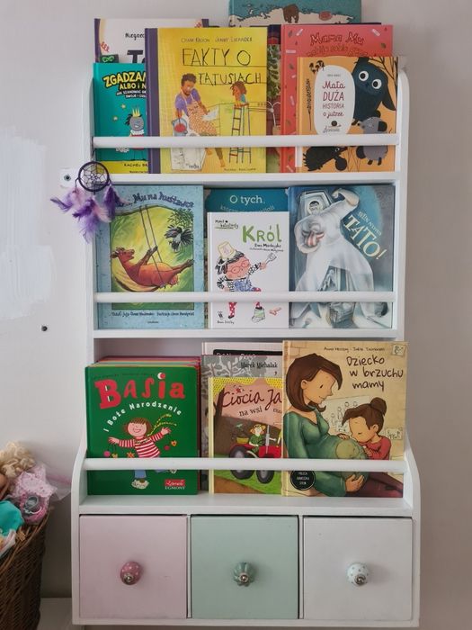 Drewniana biblioteczka regał półka na książki