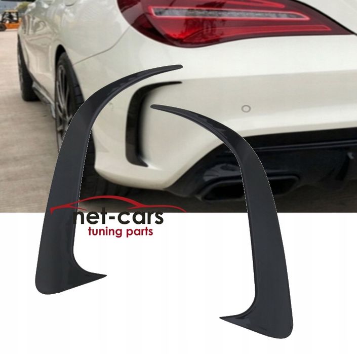 Dokładka Splitery zderzaka tył AERO MERCEDES CLA C117 A45 AMG czarny