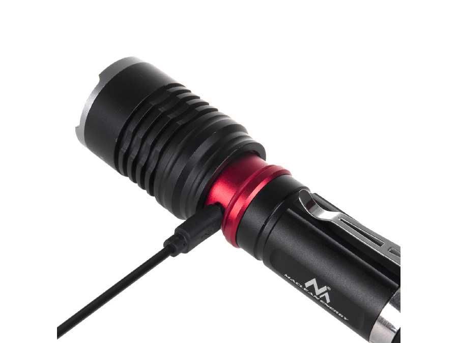 Lampa latarka rowerowa CREE 10W 800lm LED + uchwyt Maclean MCE220