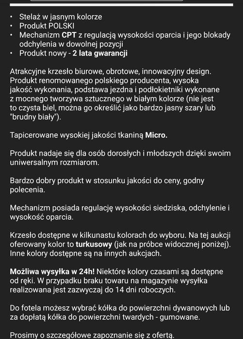 Krzesło biurowe świetny stan