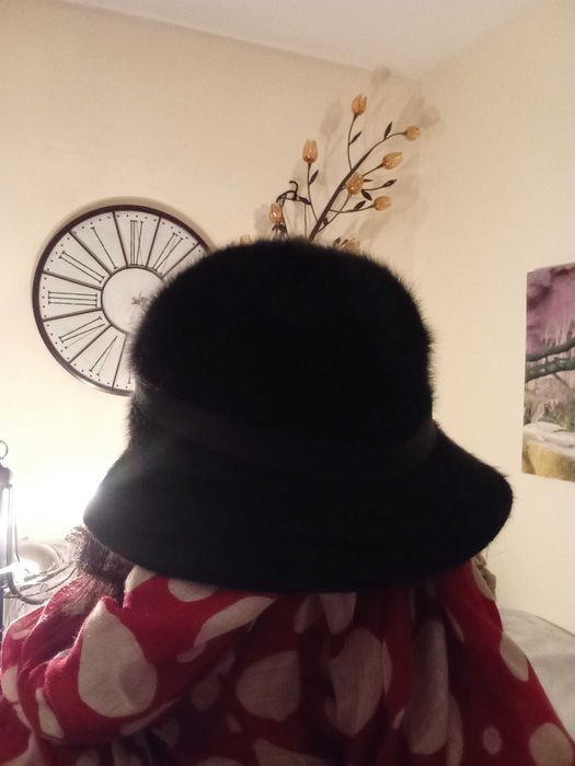 Kapelusz, czapka, ANGORA, czarny