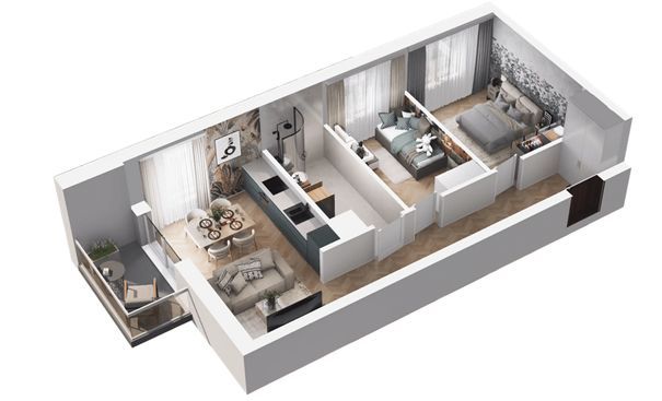 Zielona Przystań | 9B_19 z balkonem | gotowe do odbioru – další