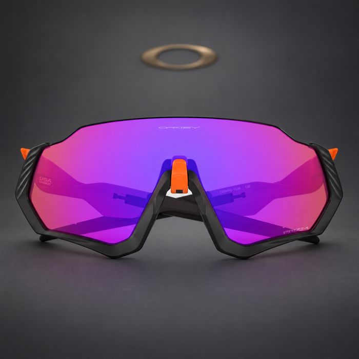 Oakley Flight Jacket Matte Black / Neon Orange + Prizm Trail ОРИГІНАЛ ФОП