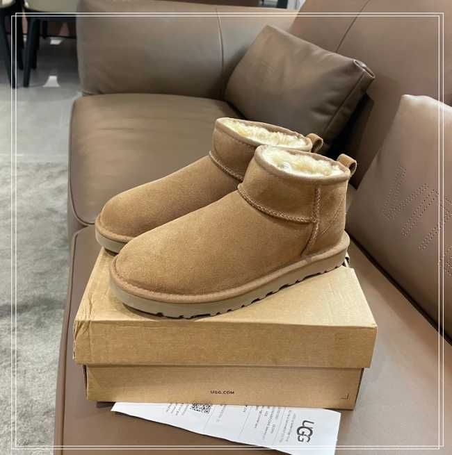 Nowe UGG oryginalne damskie brazowe na zimę buty na jesien za kostkę40
