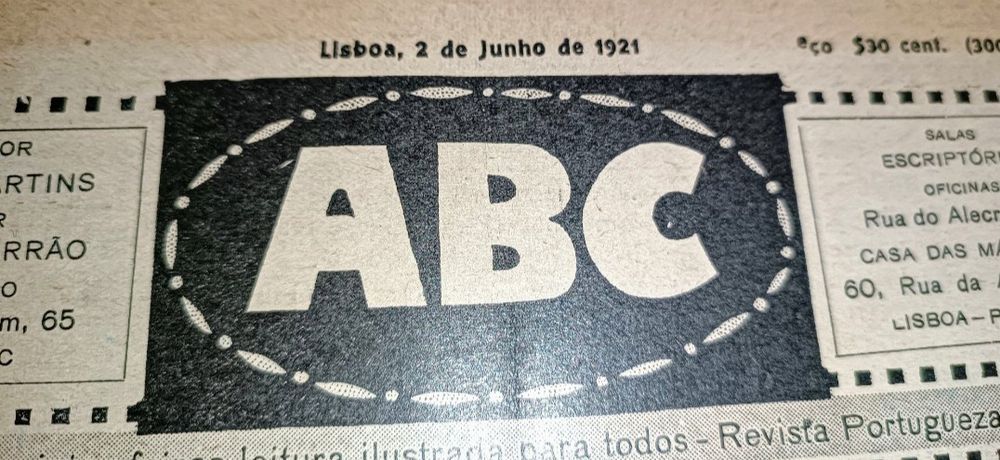 Antigas Revistas ABC capas desenhos Stuart Carvalhais Anos 20