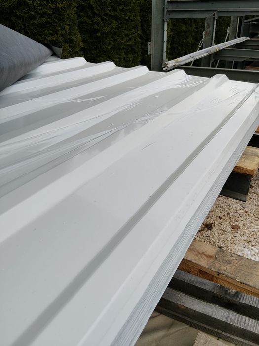 Blacha trapezowa 0.5 mm Biała Folia zabezpieczająca