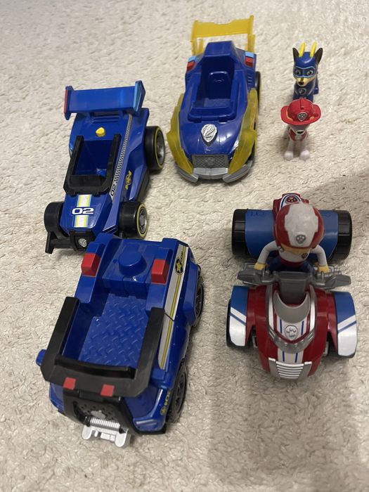 Pojazdy psi patrol 5 sztuk