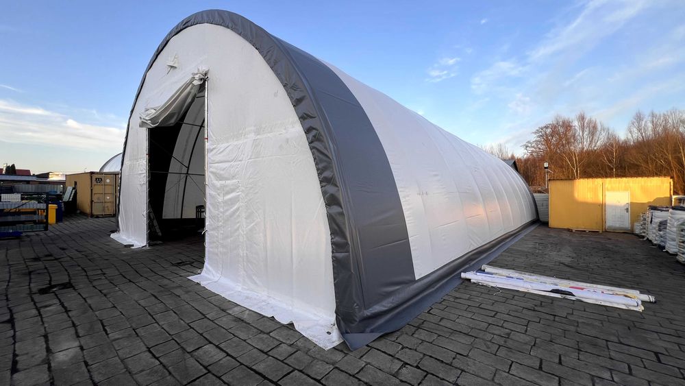 Hala magazynowa namiot łukowy wiata 12x18m magazyn zadaszenie garaż