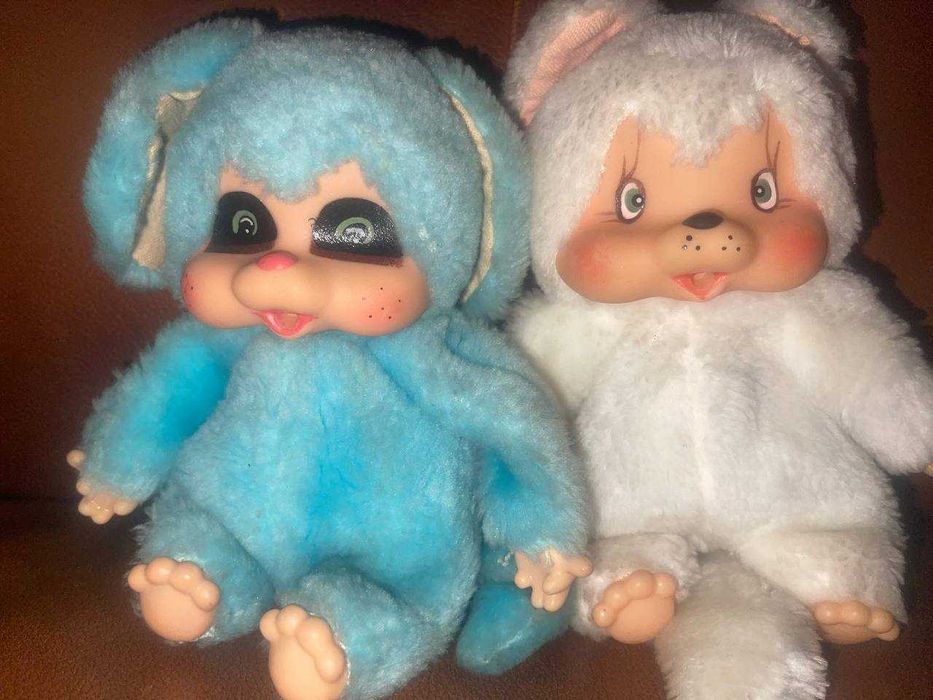 Вінтажні грашки Sekiguchi кролик та котик 17 см