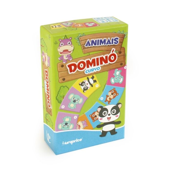 Dominó curvo tema animais