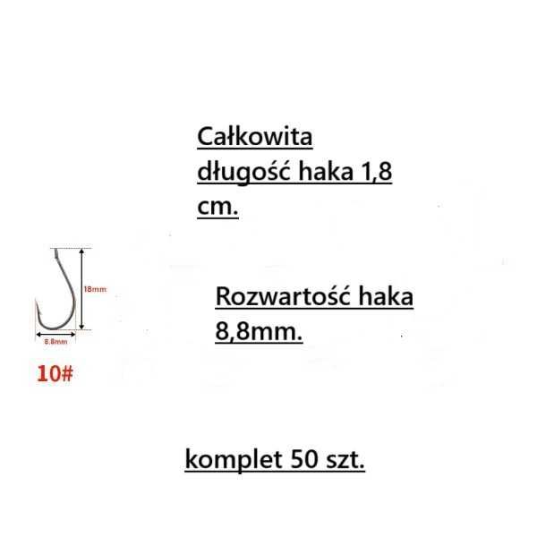 Haczyki wędkarskie nr. 10- 50 szt.
