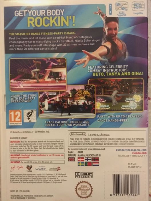 Jogo para Nintendo Wii “Zumba Fitness 2”