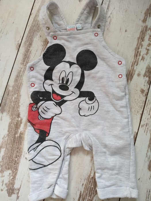 Spodnie ogrodniczki niemowlęce Myszka Mickey Disney rozm. 62