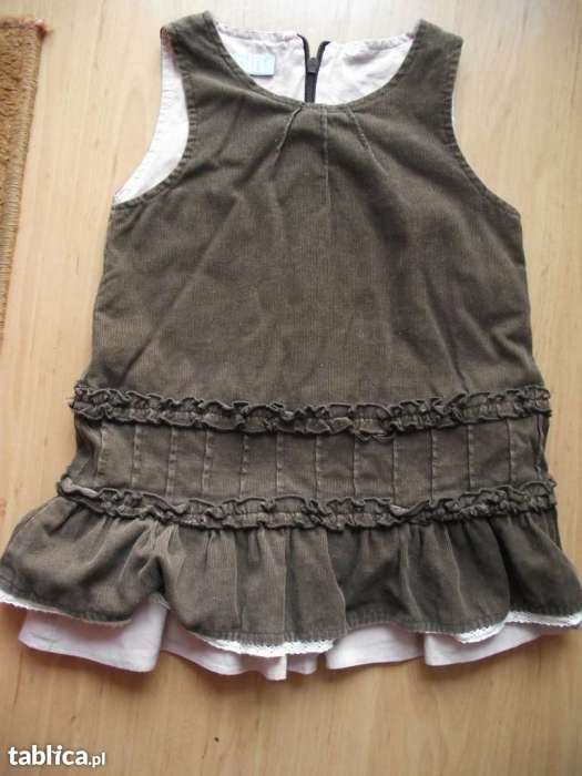 Sztruksowa sukienka rozm 80