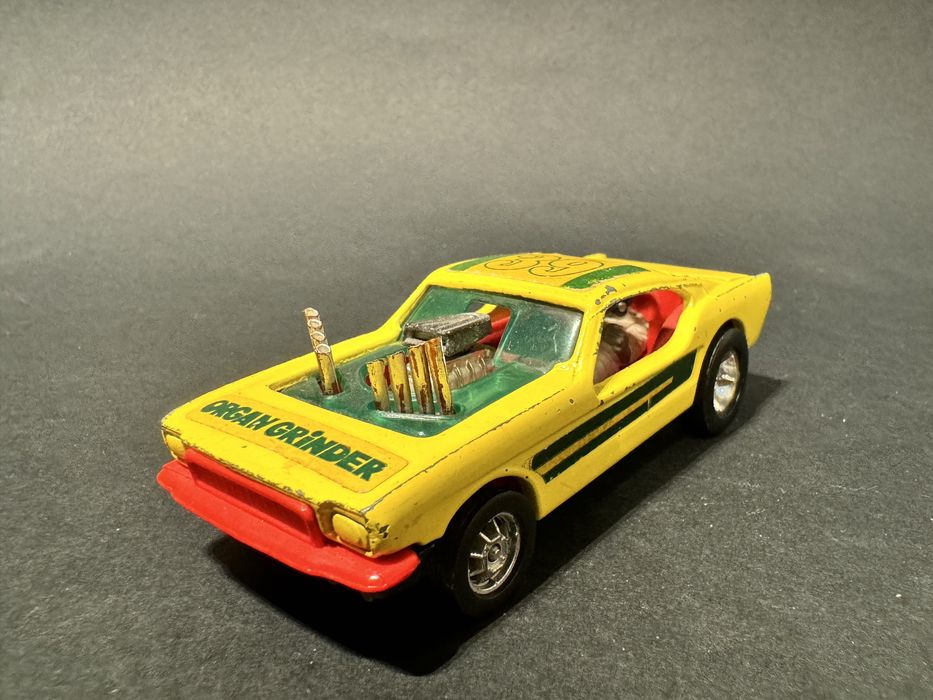 Corgi Toys 166 - Ford Mustang Dragster Whizzwheels - 1/43 Jaune - 1971 - Ancien