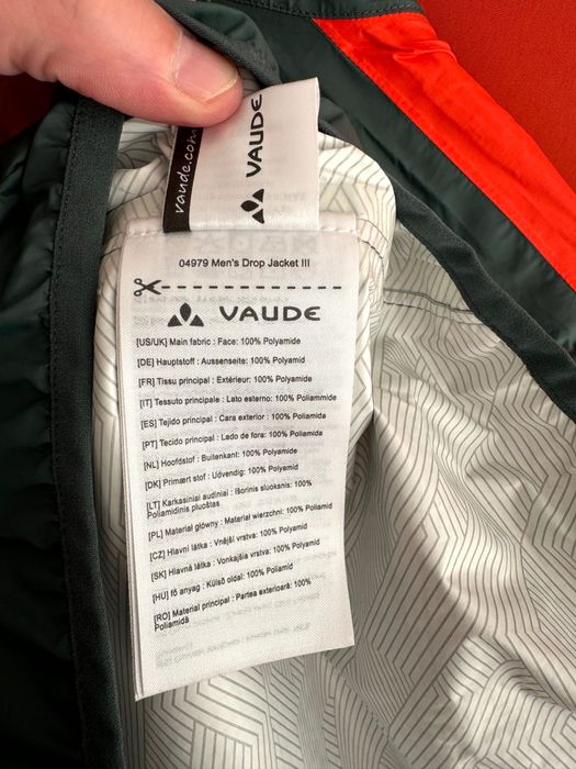 VAUDE Оригінал чоловіча куртка Вітрівка мембрана розмір XL XXL 2XL