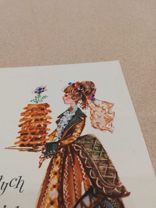 Kartka pocztowa pocztówka 1971r Weołych Świąt