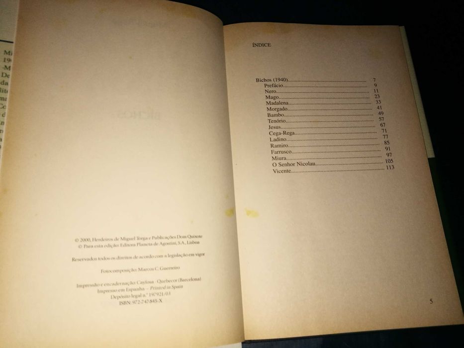 Bichos - Miguel Torga (capa dura)