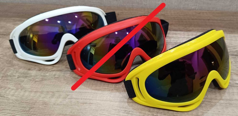 Маска лижна (три види, декілька кольорів)