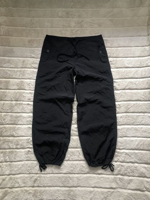 BERSHKA (XS/S/M) Parachute Pants женские брюки штаны нейлон на утяжках