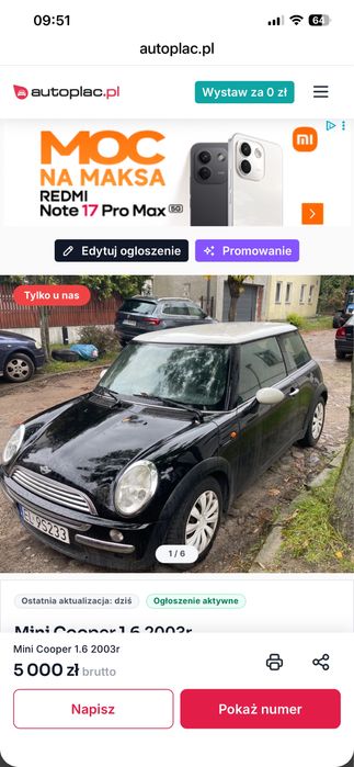Mini cooper 1.6