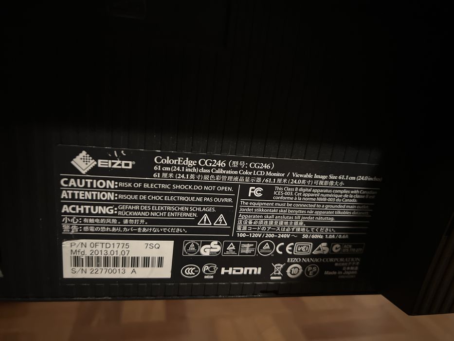 Monitor Profissional Eizo ColorEdge CX240 (ou CG246)