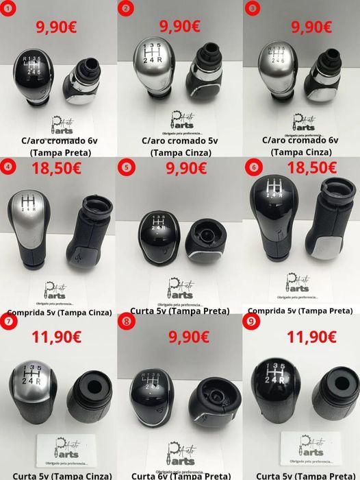 Manete/ Moca/ Alavanca de velocidades Ford Vários modelos