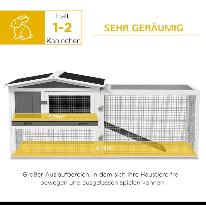 Klatka, wybieg  dla królików, małych zwierząt  PawHut