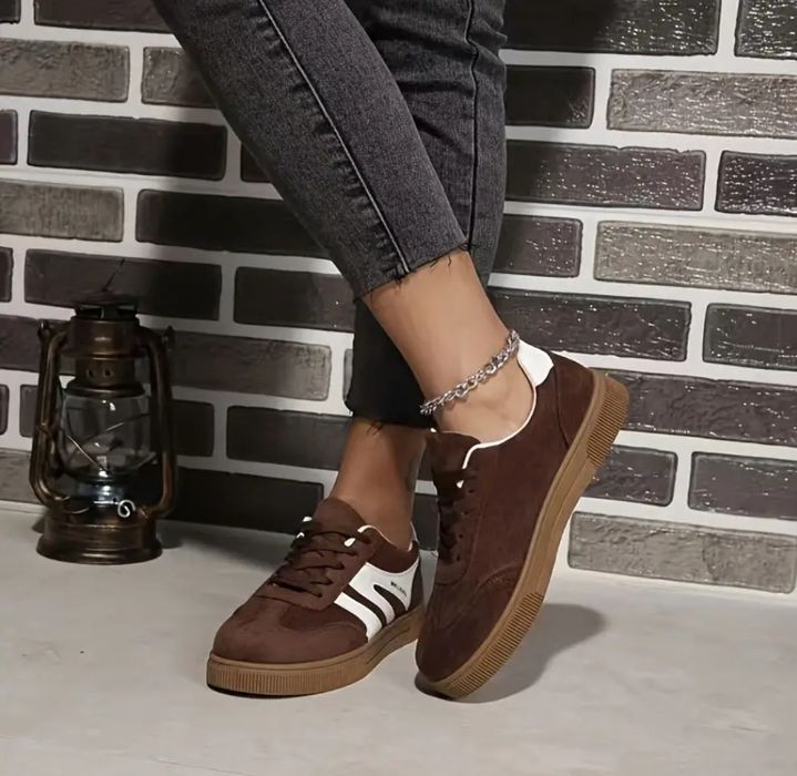 Brązowe sneakersy Damskie 36